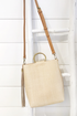 Straw Mini Tote W/ Ring Handle