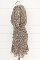 Shirred Bottom Mini Dress