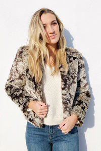 Snake Out Faux Fur Jacket