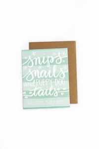Snips Snails Baby Boy Card - House of Lucky