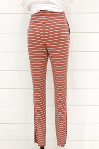 Striped Ribbed Lounge Pants