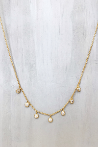 7 CZ Droplets Necklace