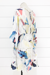 Watercolor Kimono Sleeve Dress