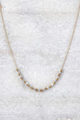 Worn Gold Square Bead Necklace
