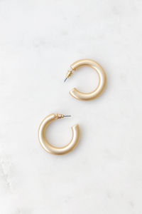 Worn Gold Tube Hoop