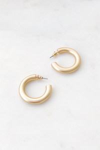 Worn Gold Tube Hoop