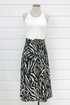 Mariska Zebra Midi Skirt